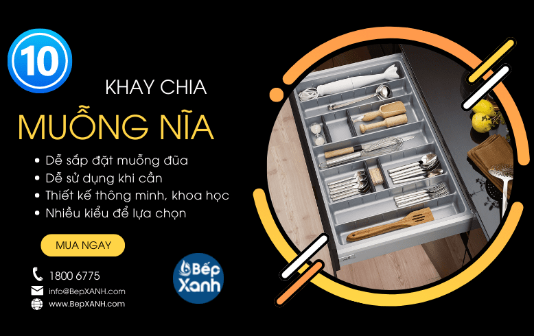 Khay Chia Muỗng Nĩa