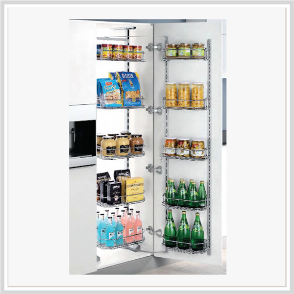 Kệ Kéo Tủ Đồ Khô 8 rổ tủ 450mm inox 304 – Higold 202001