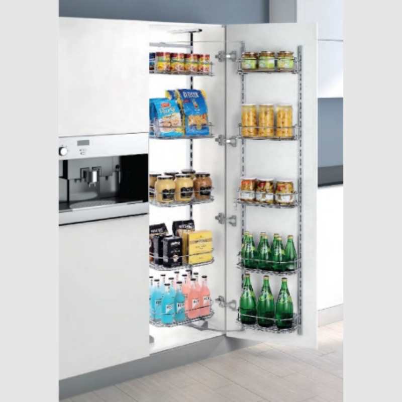 Kệ Kéo Tủ Đồ Khô 10 rổ tủ 450mm inox 304 – Higold 202002